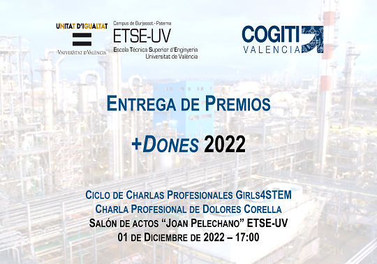 Entrega de premios +Dones 2022, con la colaboración de COGITI Valencia.